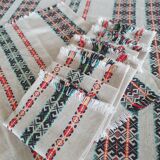 Nappe et serviettes de table tissus basque