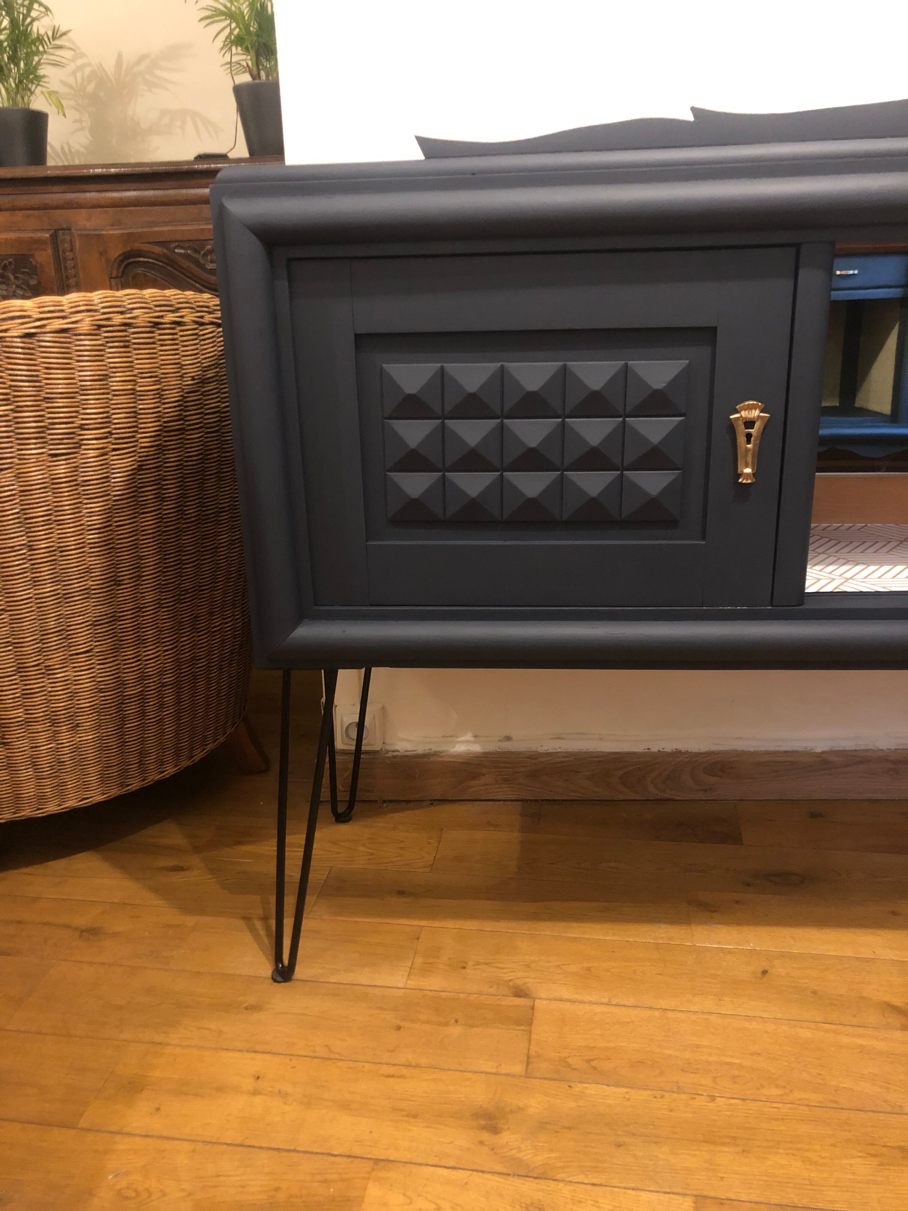 Art Deco blue sideboard