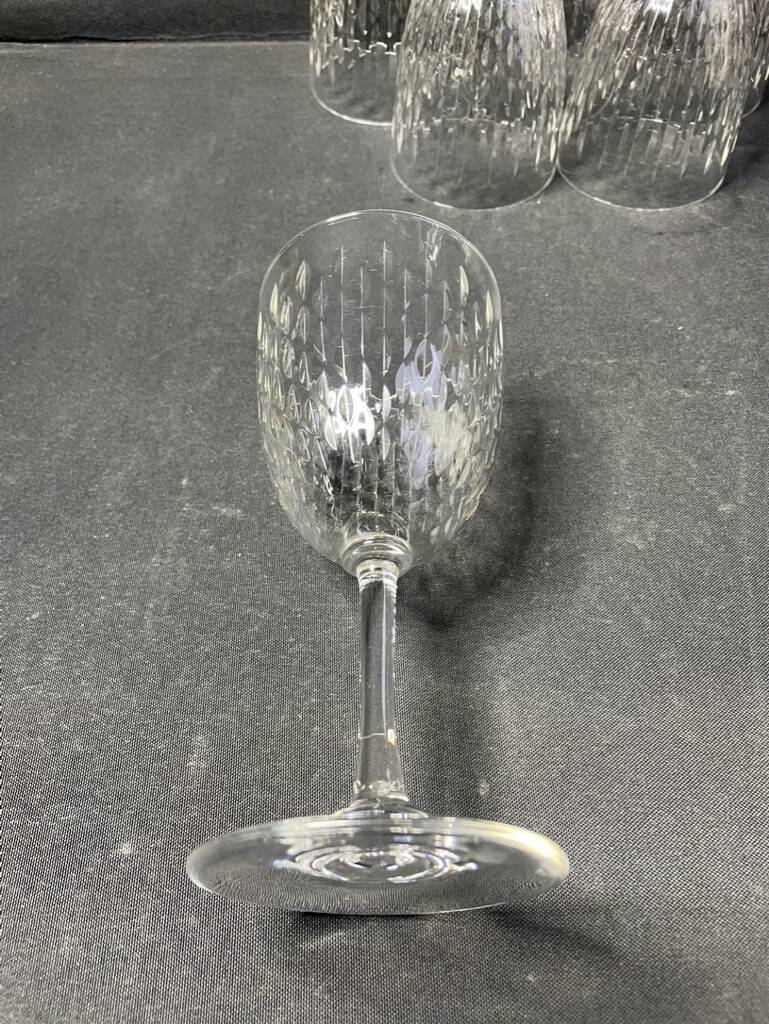 6 baccarat water glasses paris service