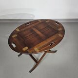 Plateau de service/plateau de majordome/table d'appoint pliable victorienne