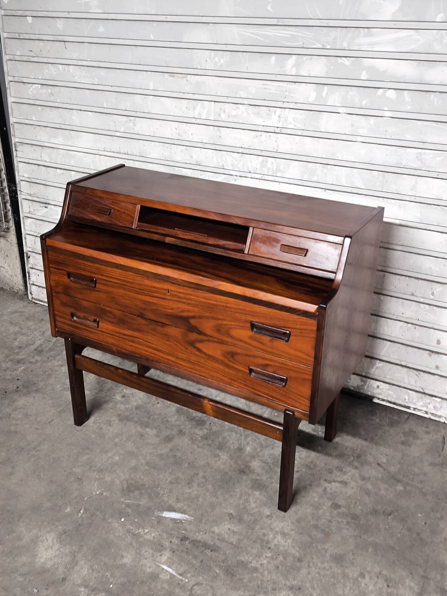 Vintage Scandinavian secretary Arne Wahl Iversen 1960 rosewood