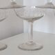 6 old champagne glasses 1930 in blown and cut glass