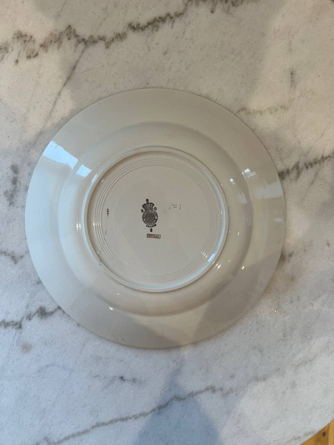 Round presentation dish - Epinay Luneville