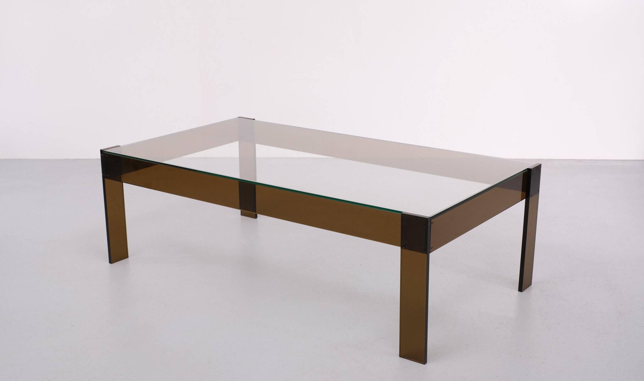 Smoked Lucite coffee table Space Ace France 1970s