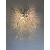 Transparent “Felci” Murano Glass Wall Sconces - A Pair