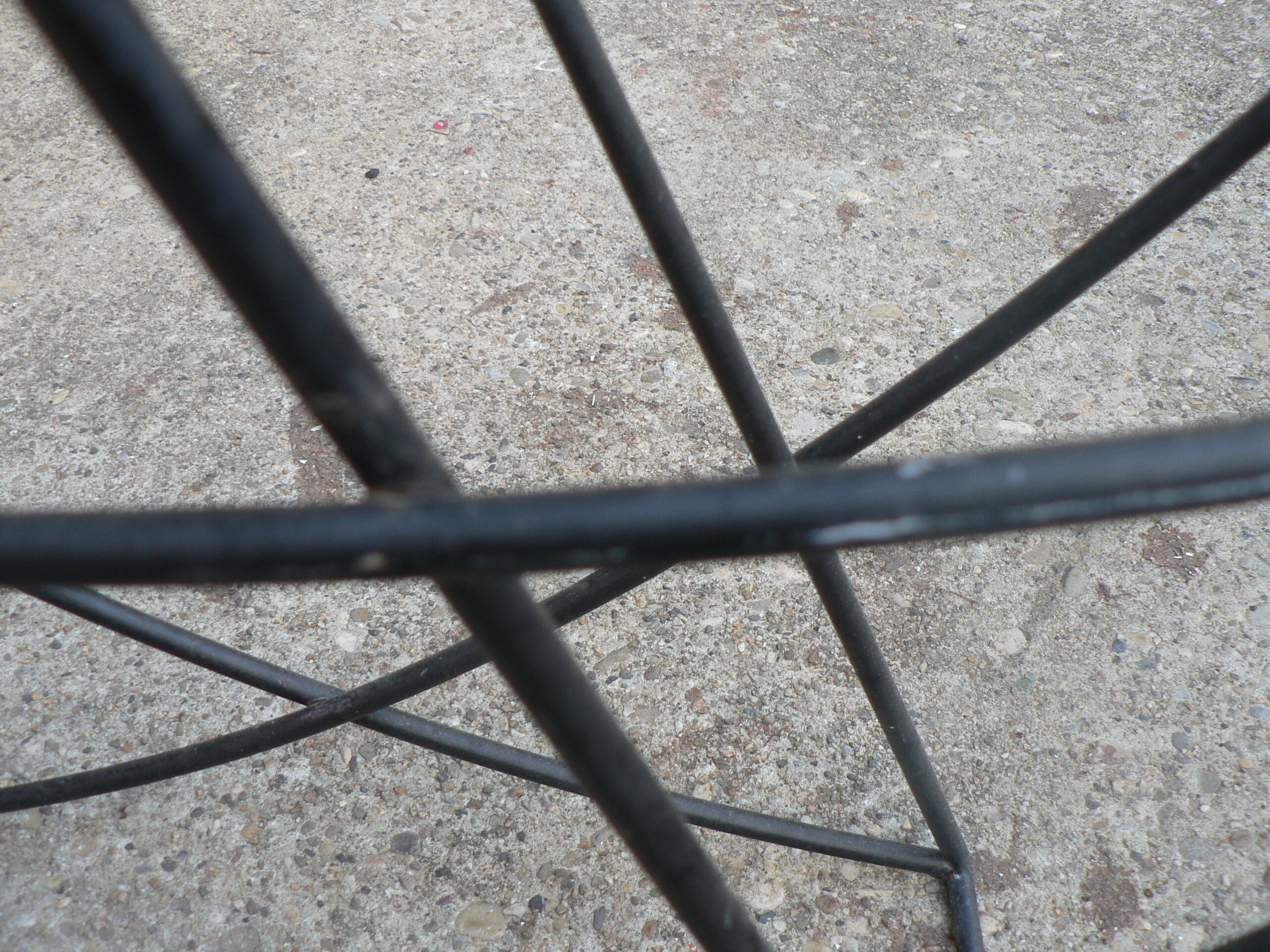 Umbrella stand painted metal star