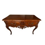 Desk / Console in Solid Walnut – Louis XV Style