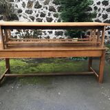 Farmhouse table with 2 solid oak benches