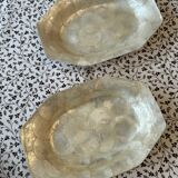 Set of two vintage mother-of-pearl dishes