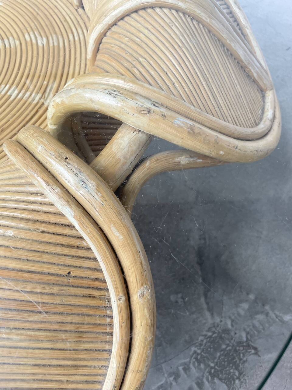 Vivai del sud “flower” rattan coffee table