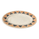 Sun yellow oval ceramic dish Badonviller model Etoile