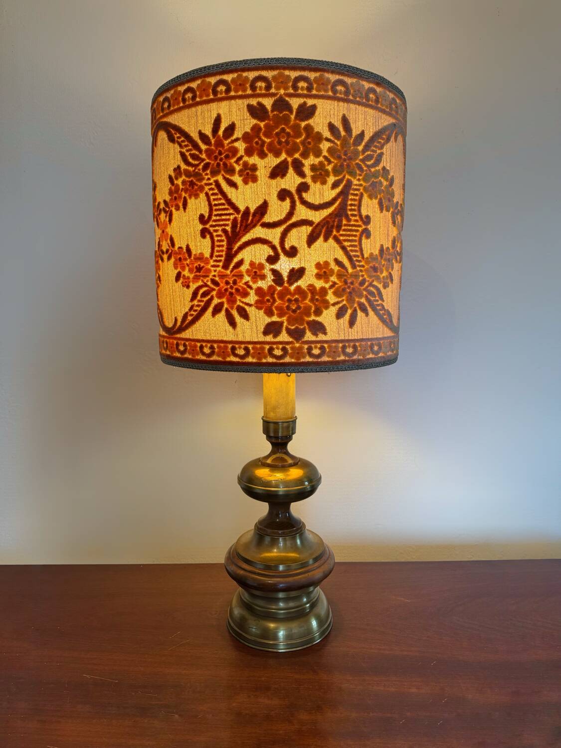 60s floral lampshade