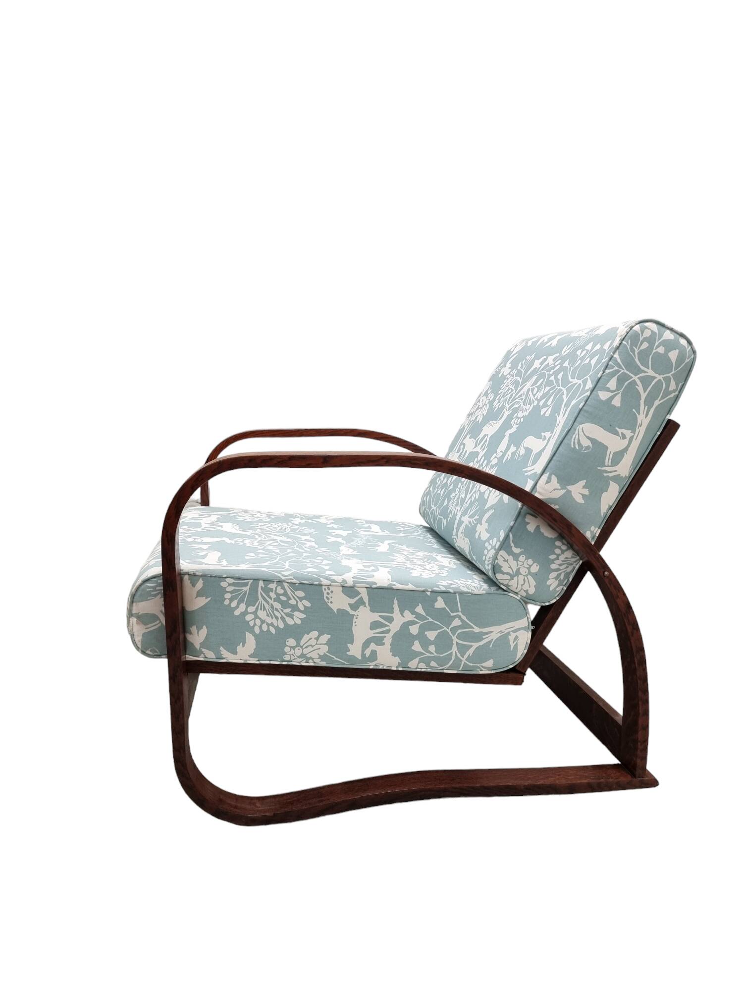 H-70 adjustable Art Deco armchair by J. Halabala, 1930s Czechoslovakia