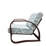 H-70 adjustable Art Deco armchair by J. Halabala, 1930s Czechoslovakia
