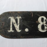 Old boat license plate