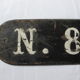 Plaque ancienne d'immatriculation de bateau