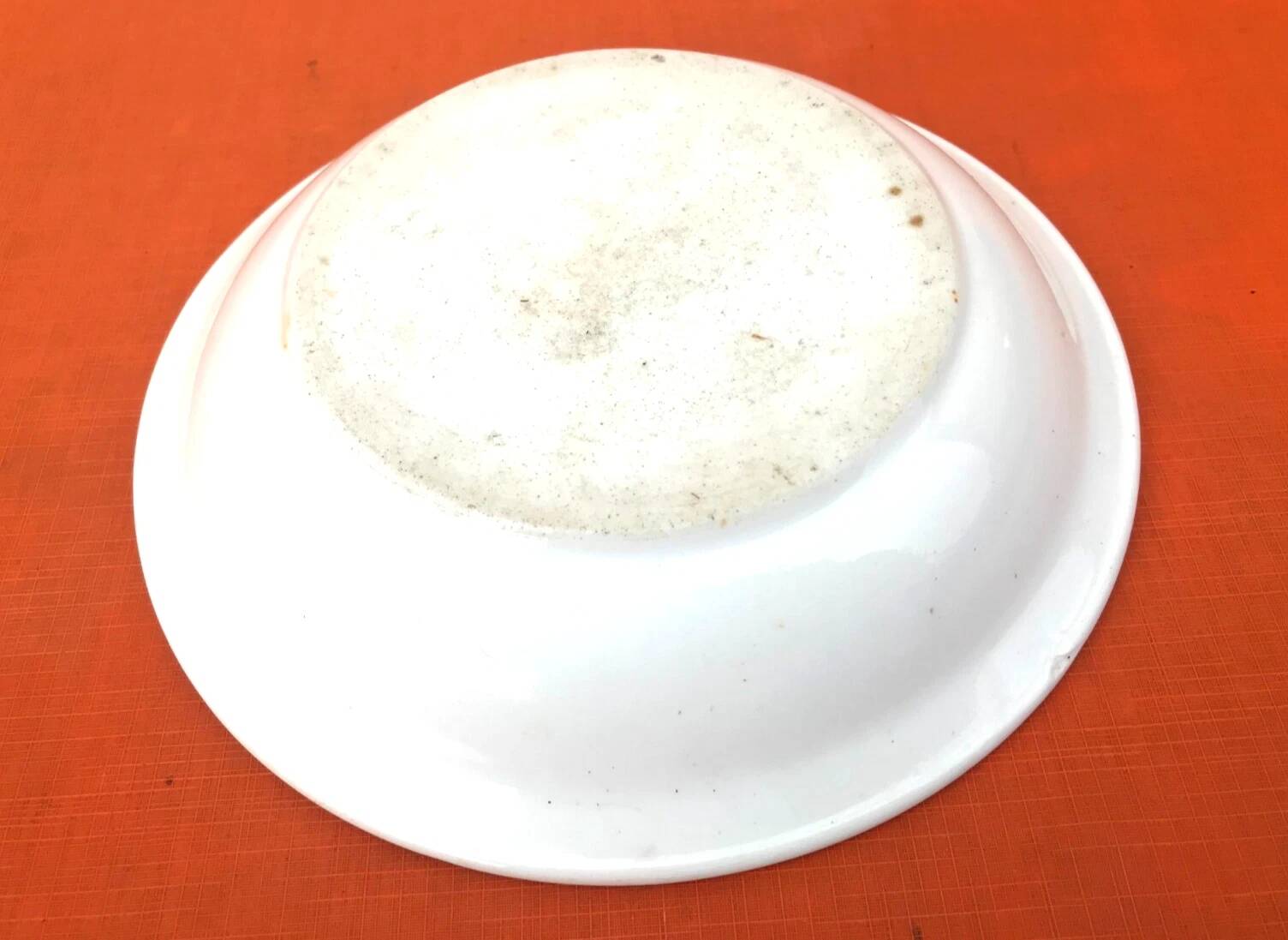 1900s Deep plate White porcelain with floral decoration