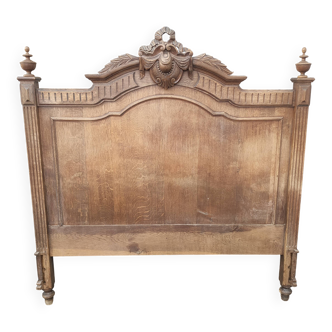 antique solid oak headboard
