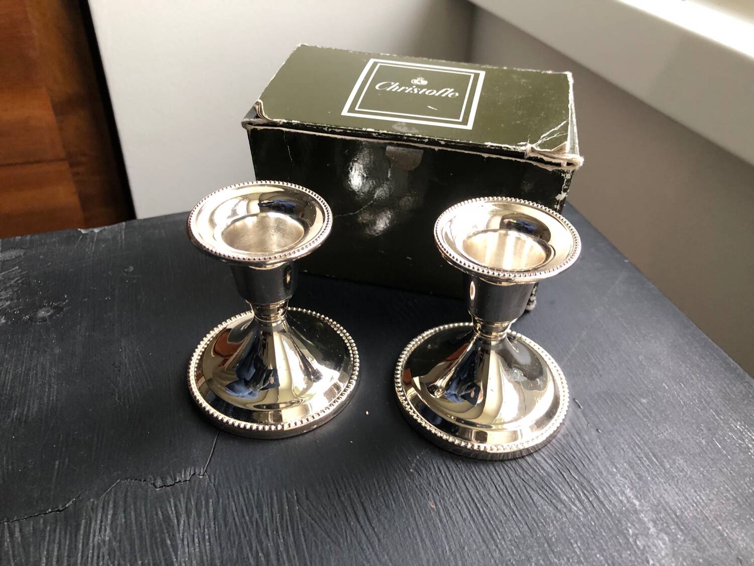 Pair of Christofle candlesticks