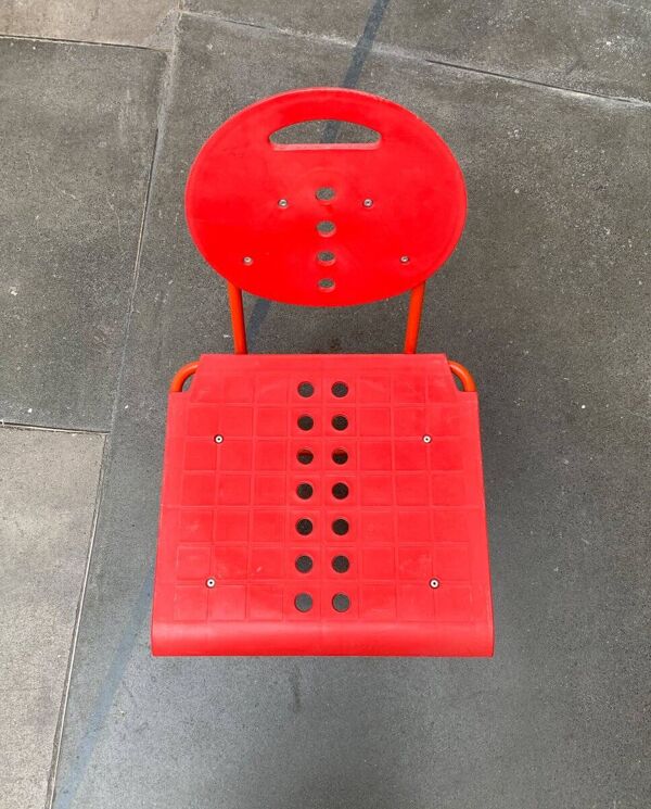 Chaise pliante vintage postmoderne italienne Charlie par Carlo Bimbi & Nilo Gioacchini pour Segis, années 1980, lot de 3