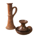 Vintage sandstone candlesticks