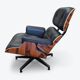 Black & Palisander Santos Herman Miller Original Eames Lounge Chair & Ottoman