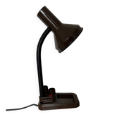 Vintage retro desk lamp in chocolate colour.