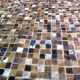 Tapis en cuir de vache vintage en patchwork, années 1970