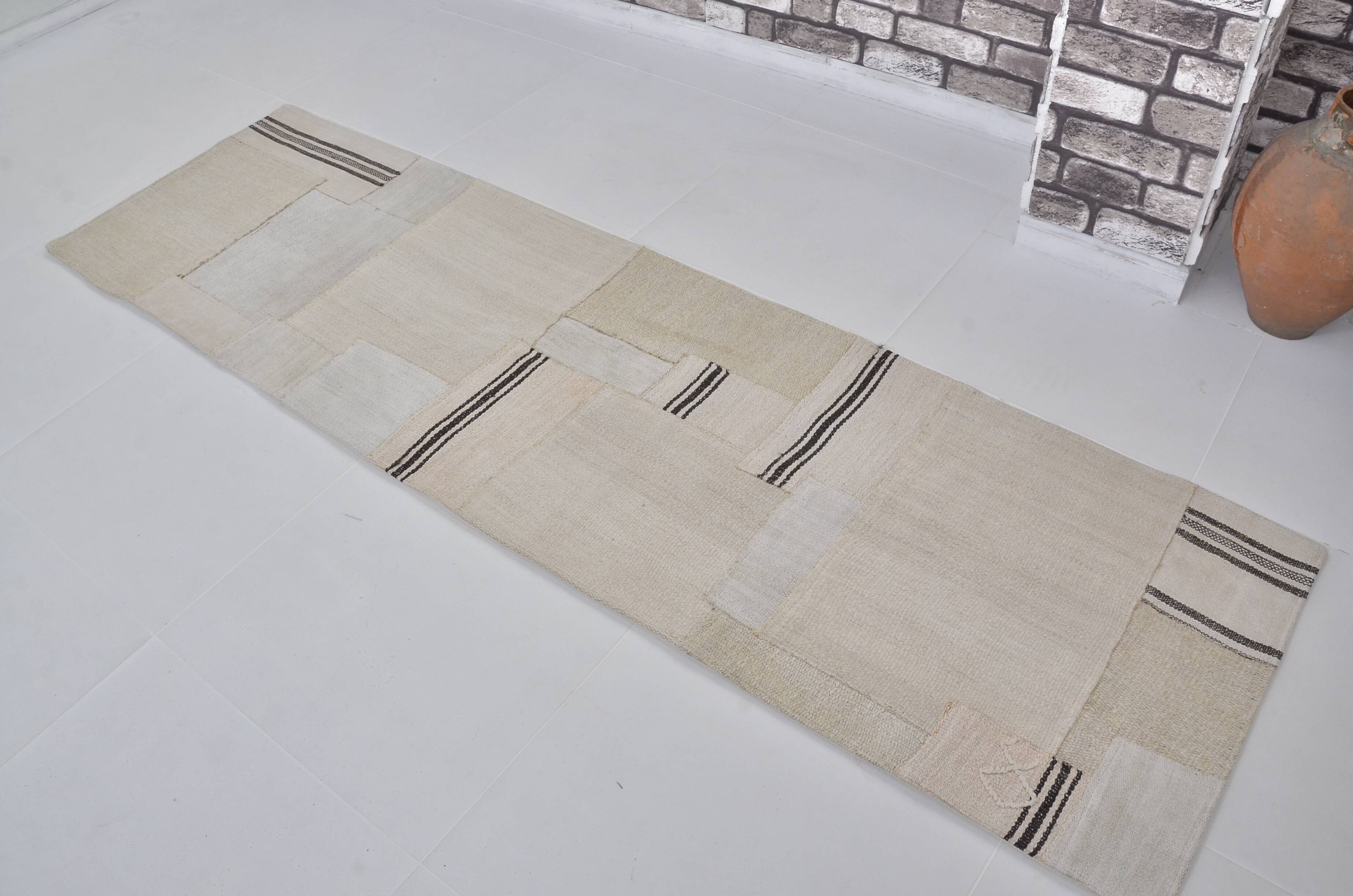 Vintage Decorative Hemp Kilim Runner sku3832