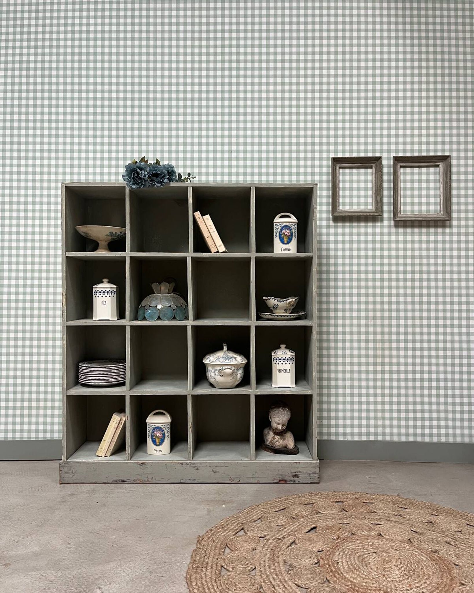 Large distressed wooden locker cabinet (renovated)