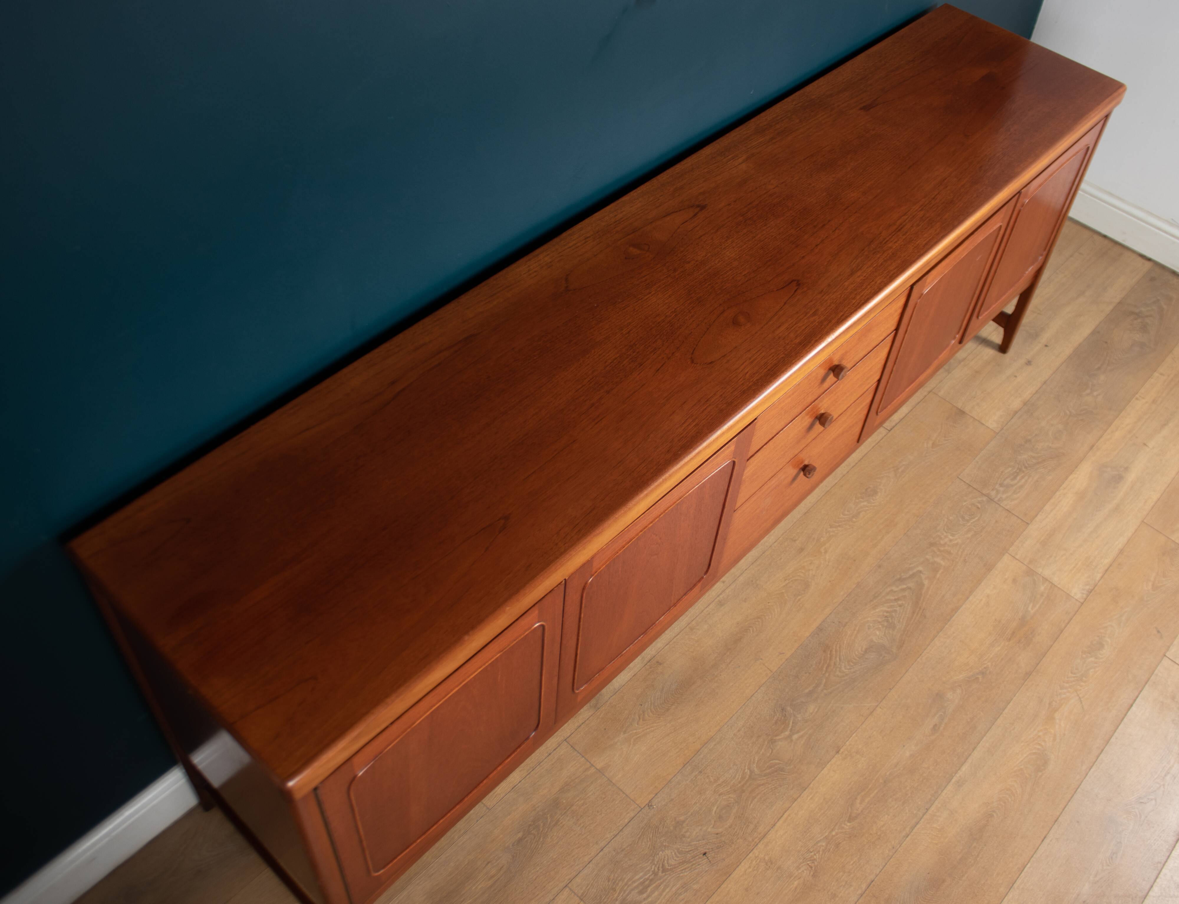 Retro Teak 1960s Nathan Squares Long Mid Century Sideboard