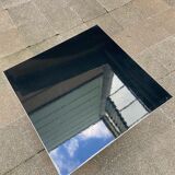 Table basse - aluminium et laque noire - 1960