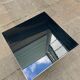 Coffee table - aluminium and black lasca - 1960