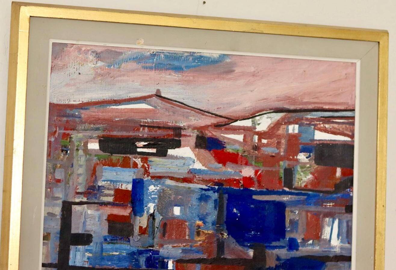 Mid-Century Original Swedish Oil on Panel "Abstract" – Hultkrantz