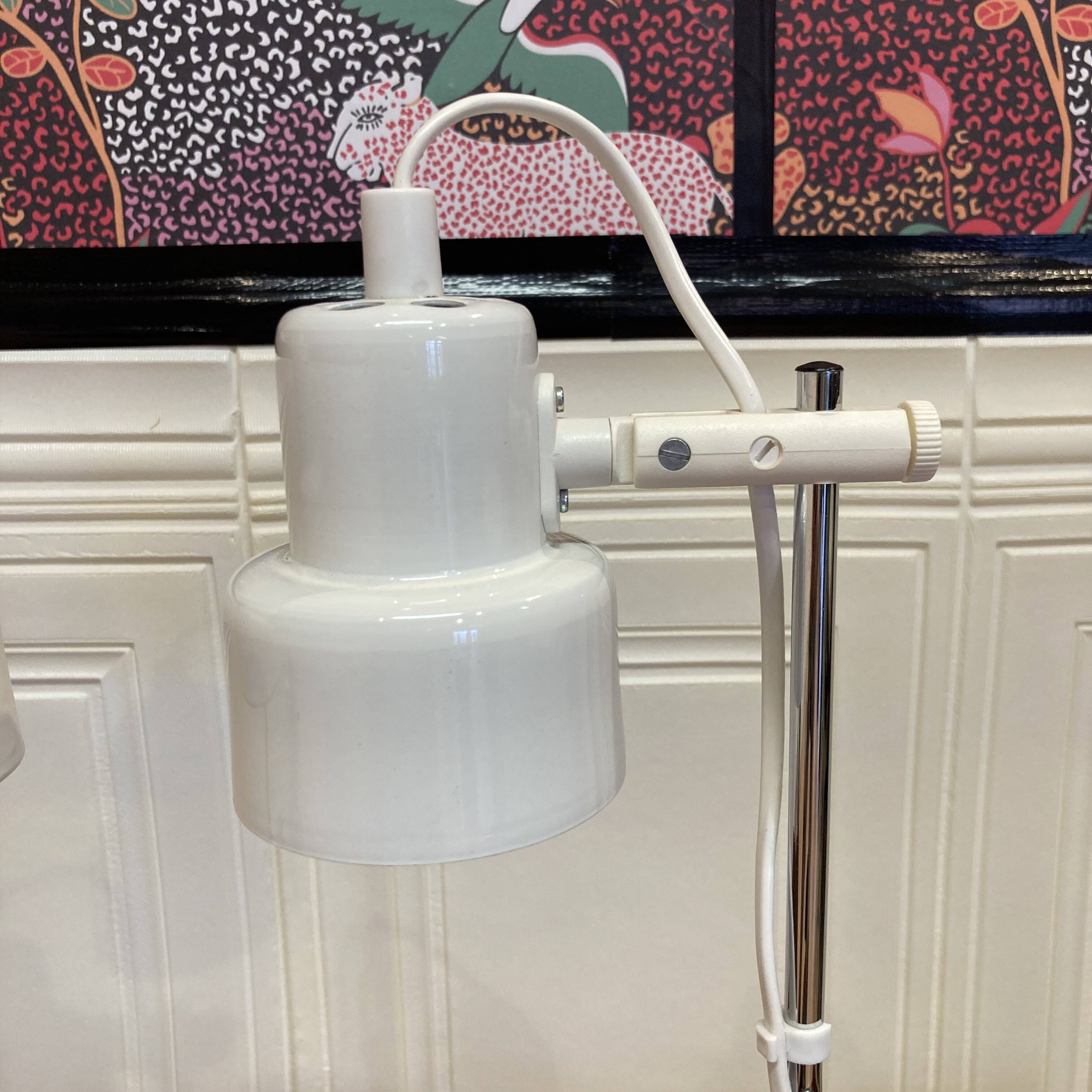 Pair of modular metal lamps, Scandinavian design.