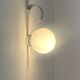 Vintage wall light, opaline glass and brushed metal, France, 1960