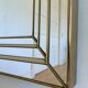 Large vintage Deknudt arched beveled panel mirror – gold, Belgium, 1980s