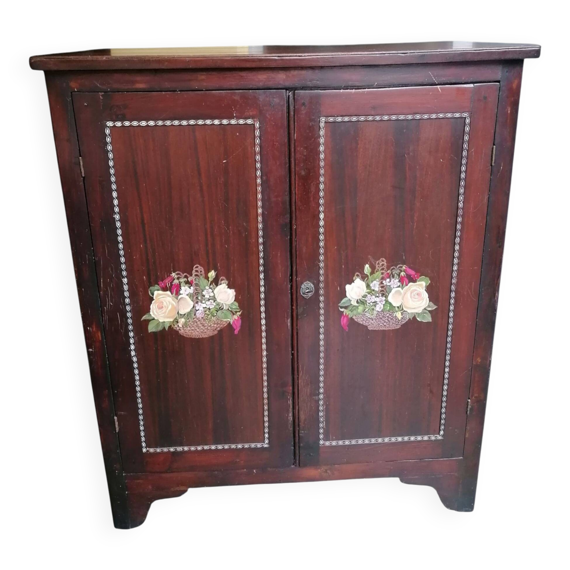 Credenza con decorazioni dipinte a mano, anni '50