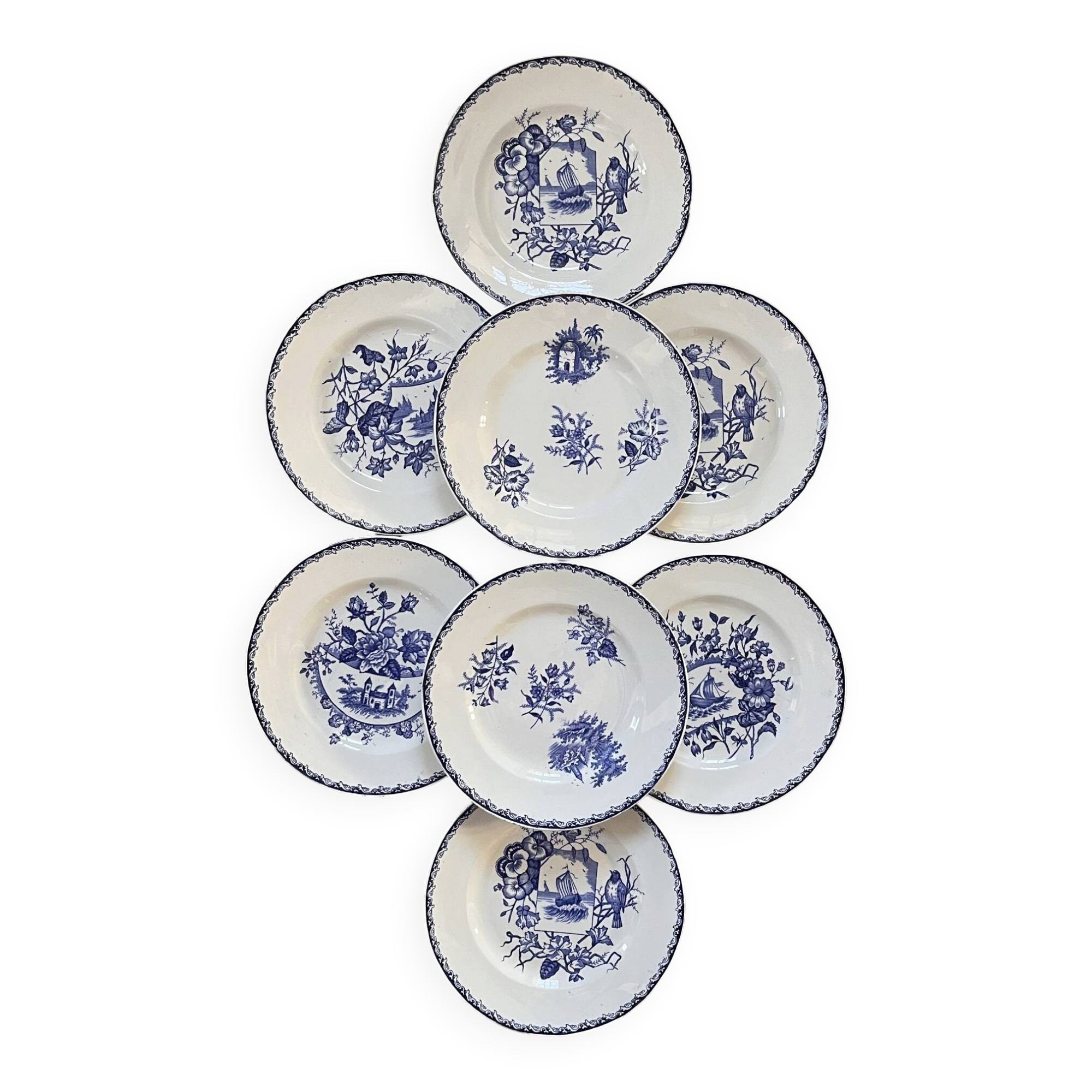 8 plates Iron Earth Landscapes