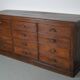 Antique Oak Apothecary / Filing Cabinet, France, 19th Century