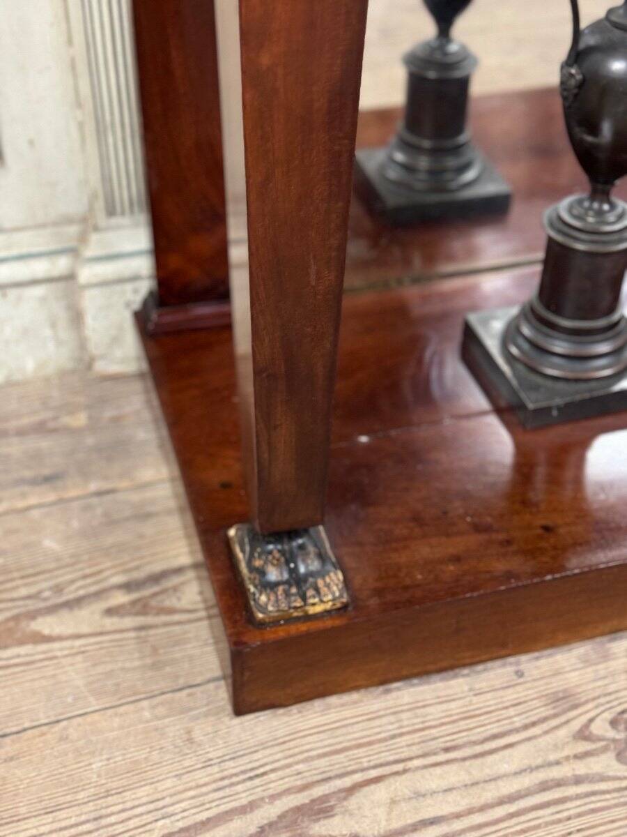 “Return from Egypt” console in mahogany, early 19th century