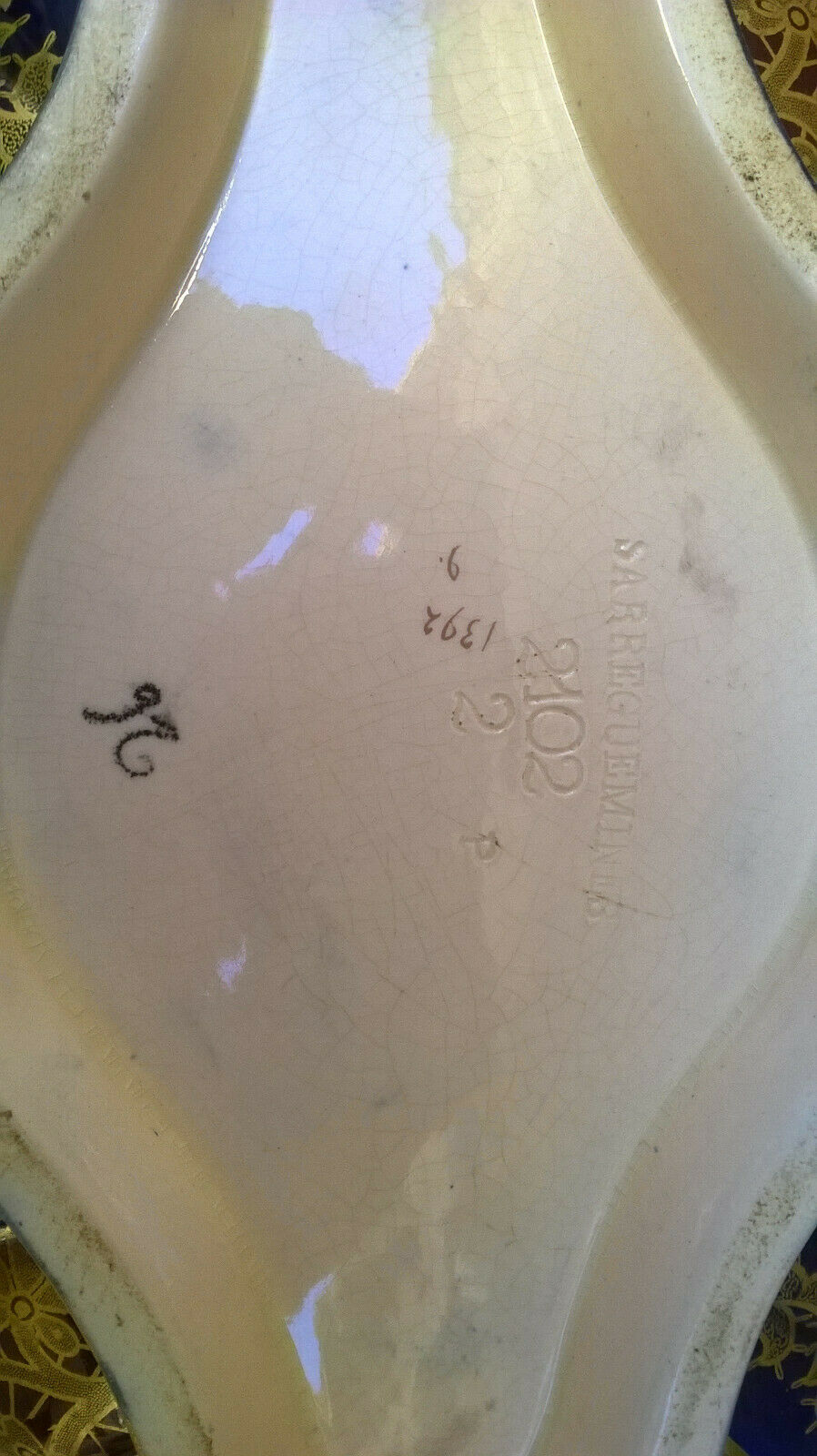 Sarreguemines signed planter