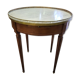Table basse bouillote plateau marbre blanc