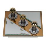 Mirror space age wall sconces