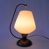 Vintage desk lamp with white glass shade