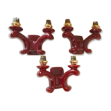 Series of 3 appliques of the 1950s