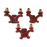Series of 3 appliques of the 1950s