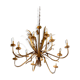 Chandelier chandelier 12 burners, in gold metal