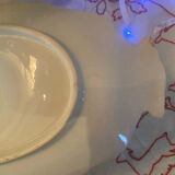 Mozart pattern earthenware gravy boat stamped Sarreguemines