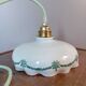 White opaline handkerchief pendant or portable lamp, vintage 1920